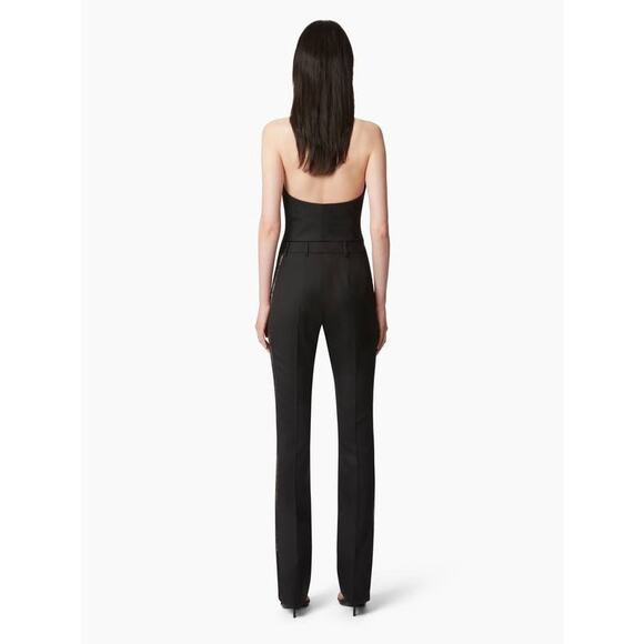 Nina Ricci Straight Pants with Lace Bands in Black FR 40 US 8 - Picture 3 of 4